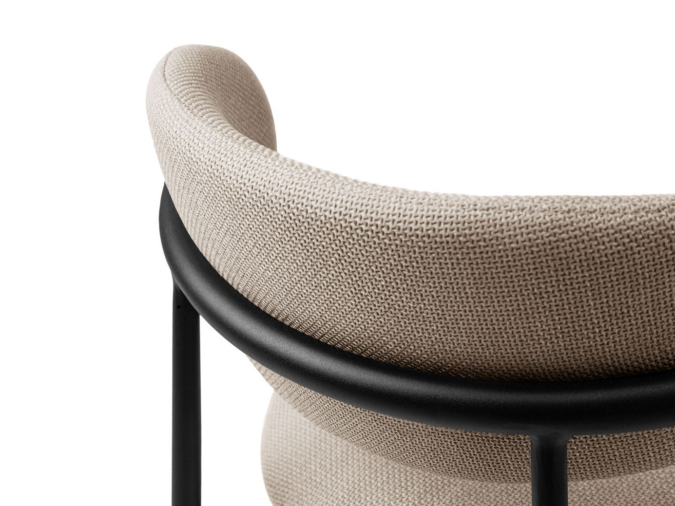Cosmopolitan Design stole, 2 stk., "Nina", 1-personers, 55 × 52 × 78 cm, Bjorn, sorte metalben