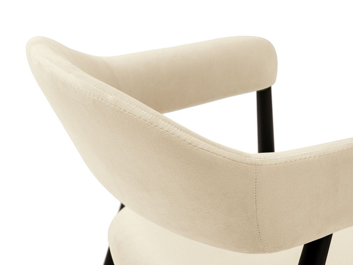 Cosmopolitan Design velourstole, 2 stk., "Adra", 1-personers, 56 × 59 × 77 cm, Magic Velvet, ben i naturlig bøg