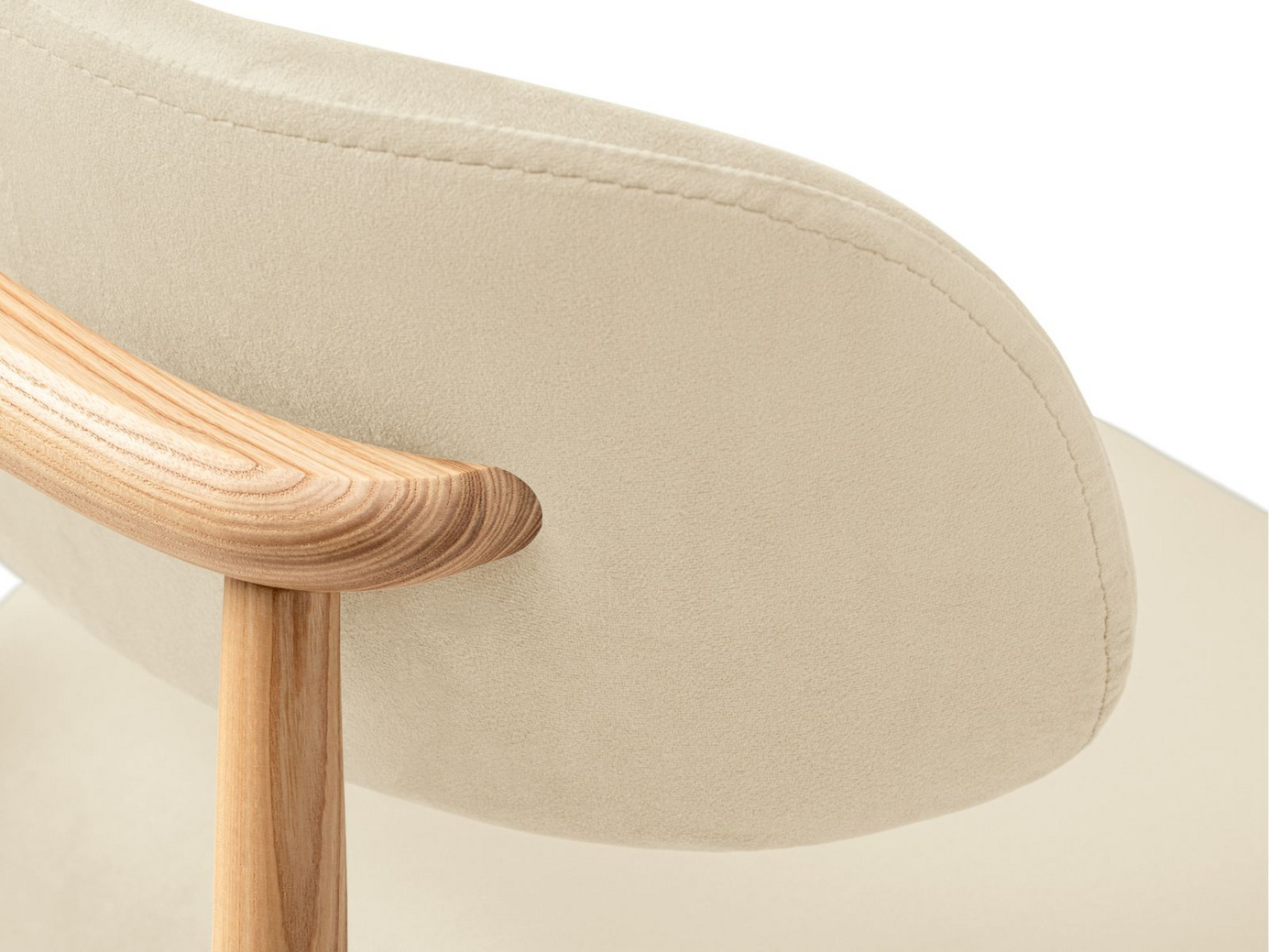 Cosmopolitan Design velourstole, 2 stk., "Evan", 1-personers, 49,5 × 51 × 77 cm, Magic Velvet, ben i naturlig bøg