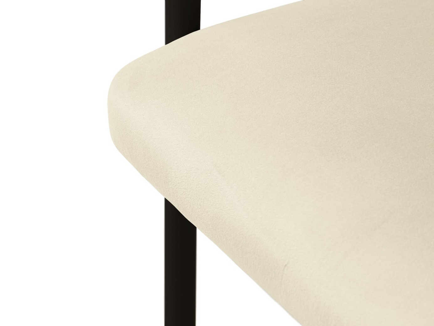 Cosmopolitan Design velourstole, 2 stk., "Lea", 1-personers, 56,5 × 53,5 × 74 cm, Magic Velvet, sorte ben