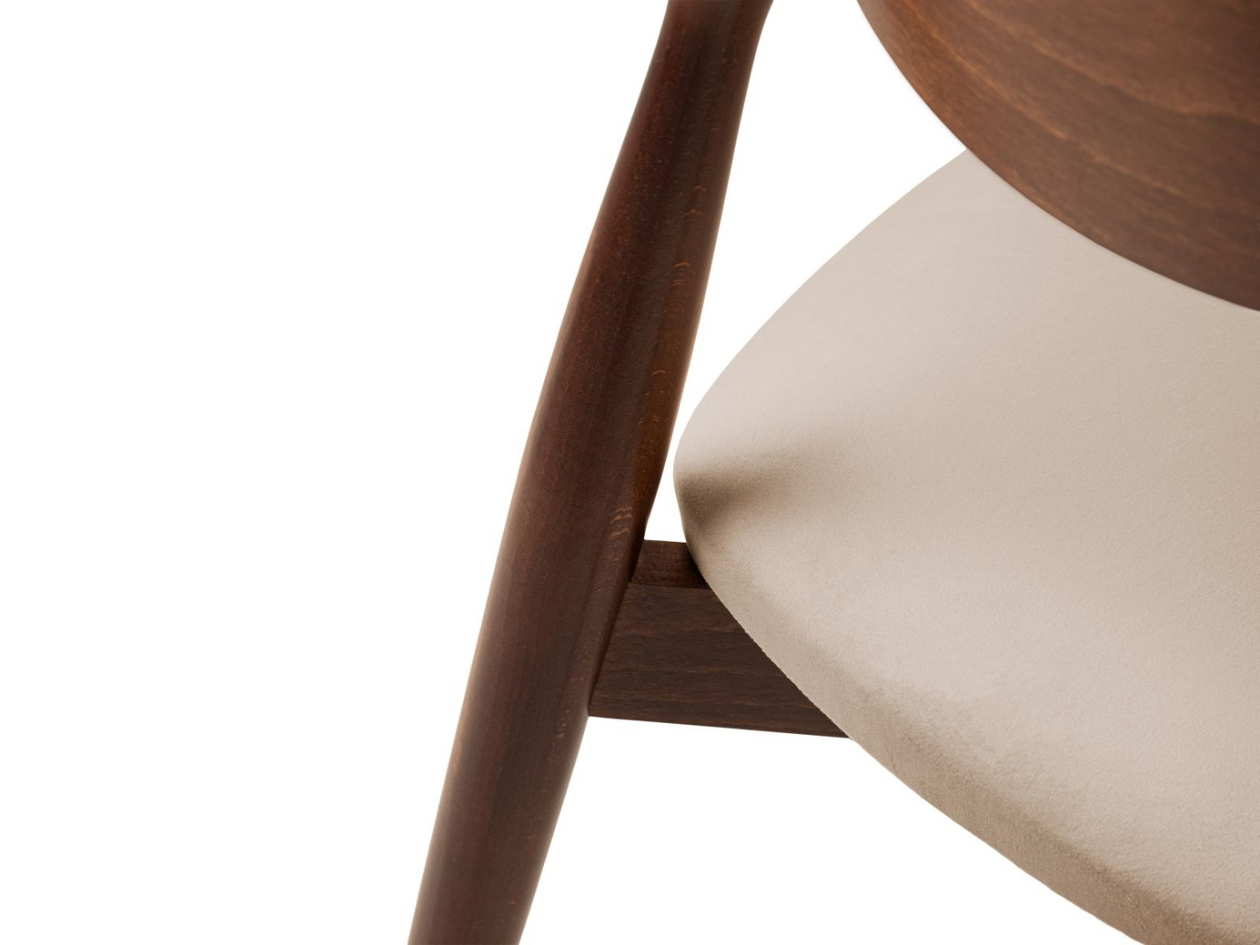 Cosmopolitan Design velourstole, 2 stk., "Leon", 1-personers, 47,5 × 48 × 79 cm, Magic Velvet, valnøddeben