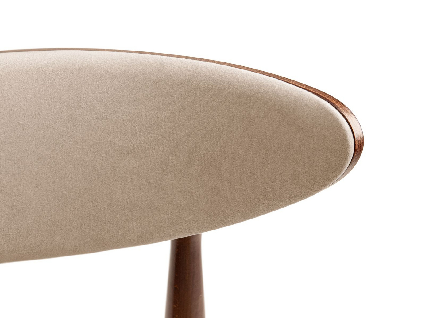 Cosmopolitan Design velourstole, 2 stk., "Rina", 1-personers, 47,5 × 48 × 79 cm, Magic Velvet, valnøddeben