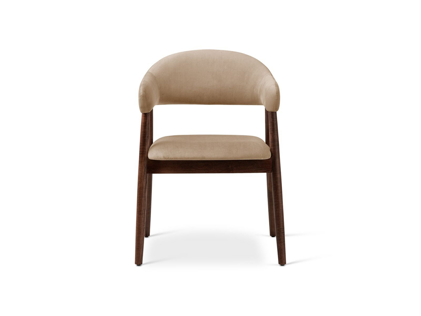 Cosmopolitan Design velourstole, 2 stk., "Adra", 1-personers, 56 × 59 × 77 cm, Magic Velvet, ben i sort bøg