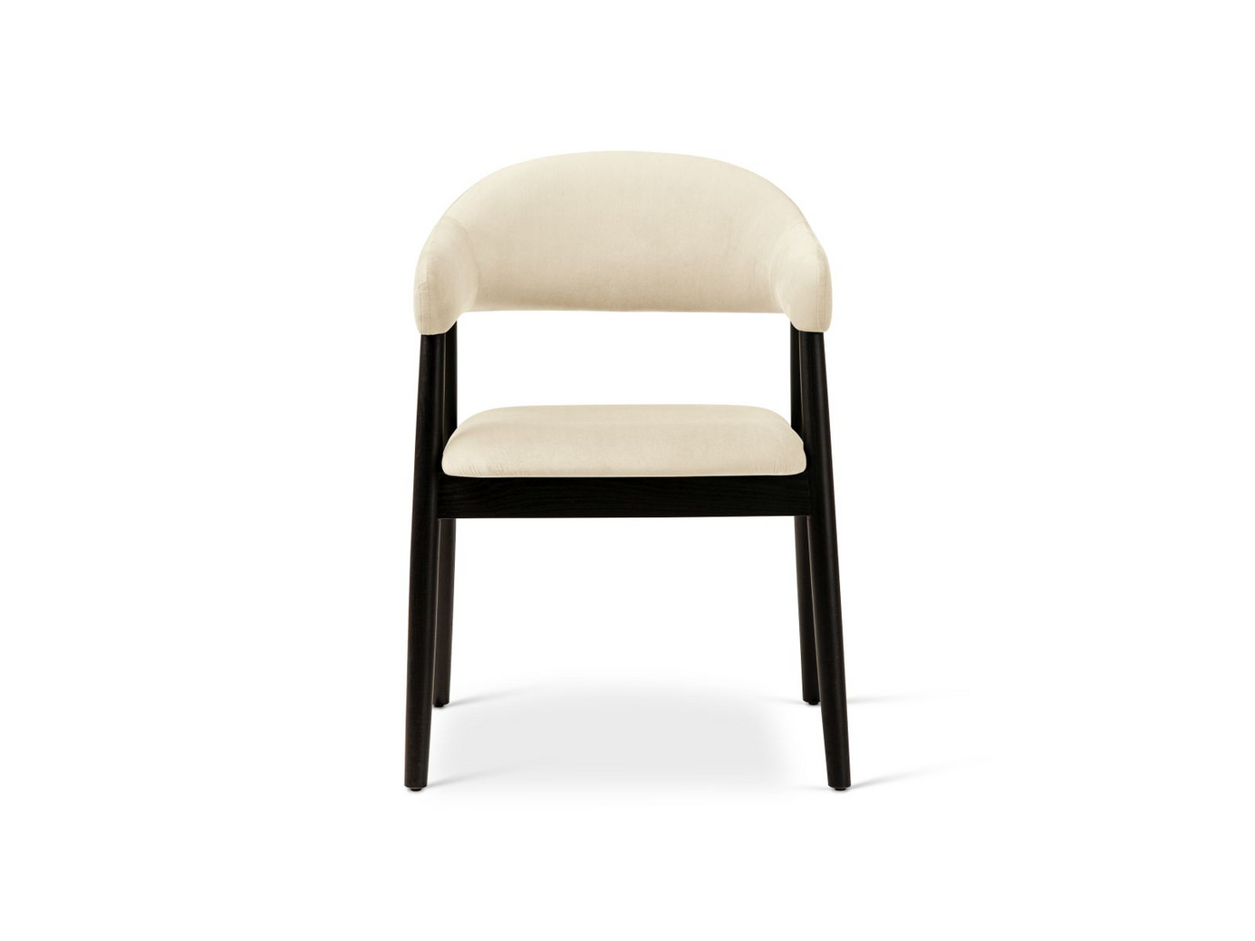Cosmopolitan Design velourstole, 2 stk., "Adra", 1-personers, 56 × 59 × 77 cm, Magic Velvet, valnøddeben