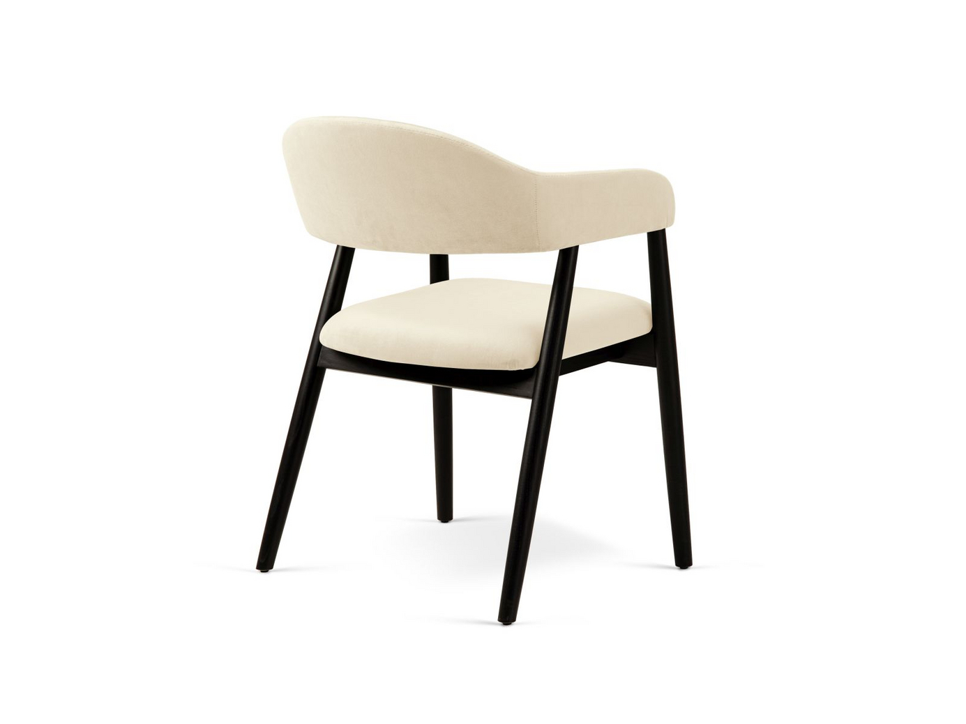 Cosmopolitan Design velourstole, 2 stk., "Adra", 1-personers, 56 × 59 × 77 cm, Magic Velvet, valnøddeben