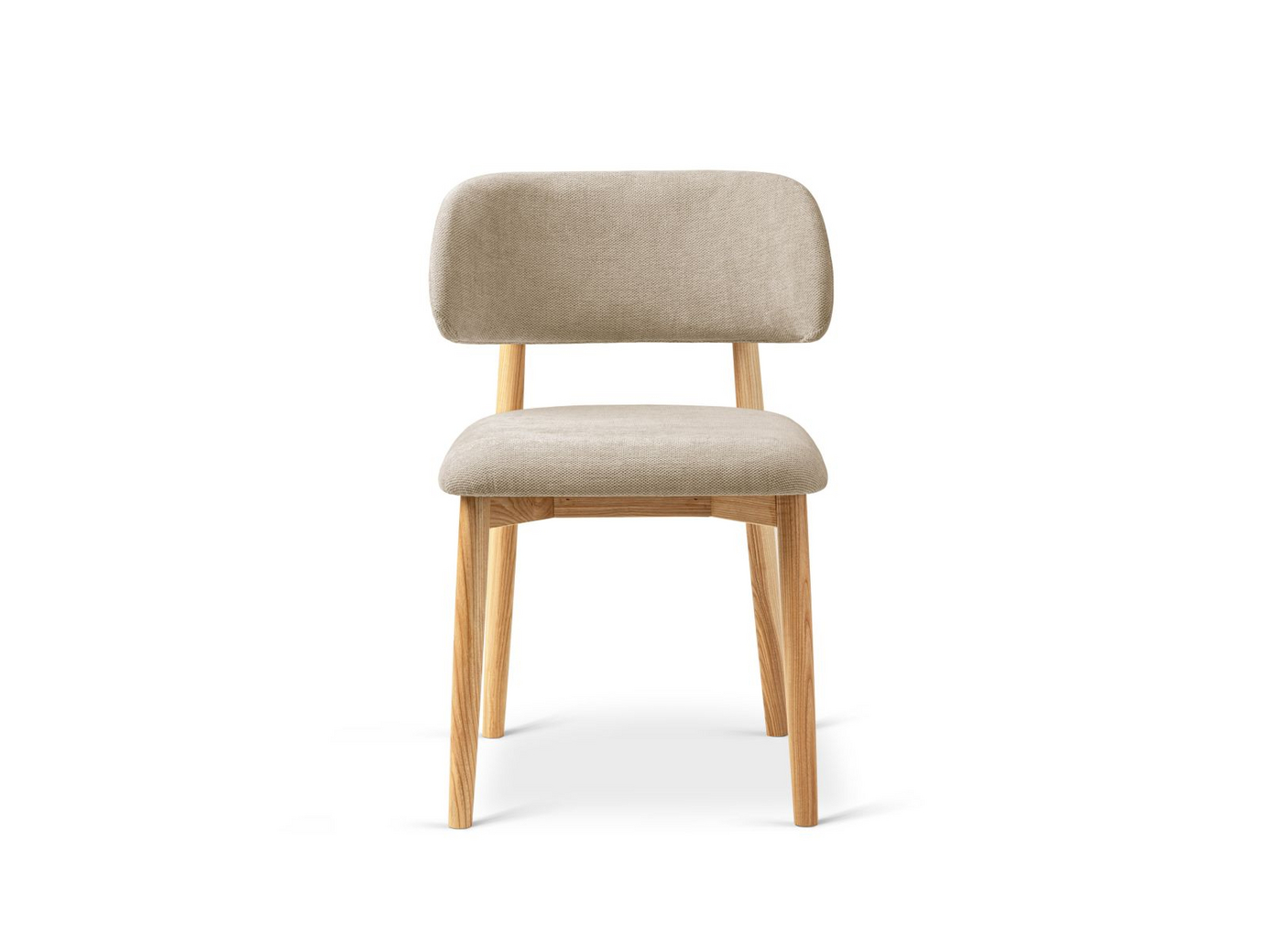 Cosmopolitan Design stole, 2 stk., "Evan", 1-personers, 49,5 × 51 × 77 cm, Rebel, ben i naturlig bøg