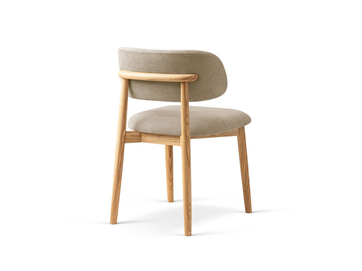 Cosmopolitan Design stole, 2 stk., "Evan", 1-personers, 49,5 × 51 × 77 cm, Rebel, ben i naturlig bøg