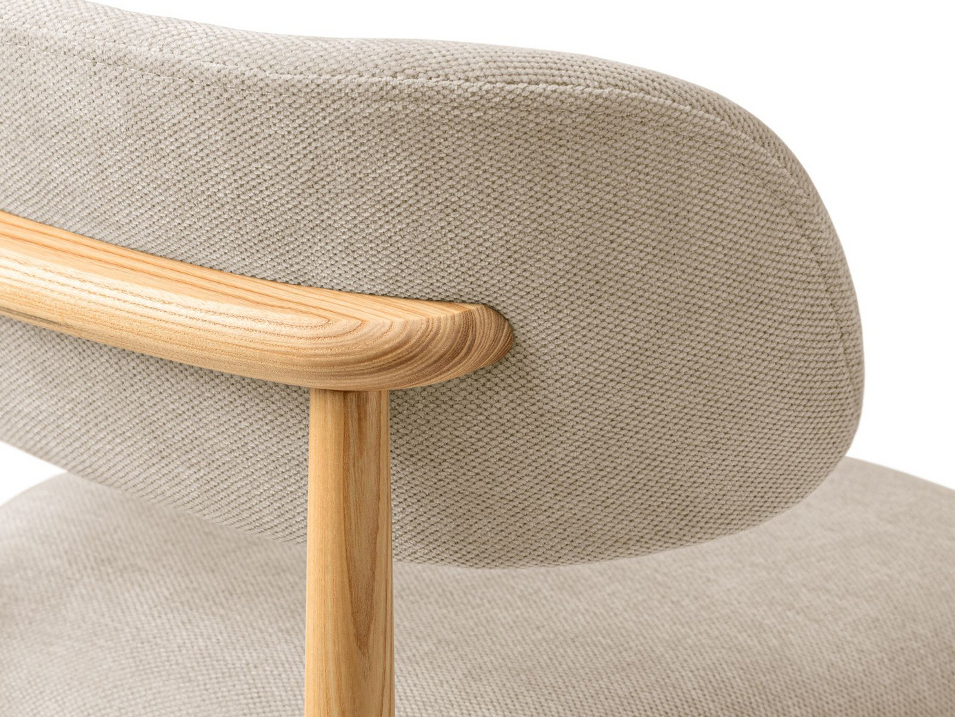 Cosmopolitan Design stole, 2 stk., "Evan", 1-personers, 49,5 × 51 × 77 cm, Rebel, ben i naturlig bøg
