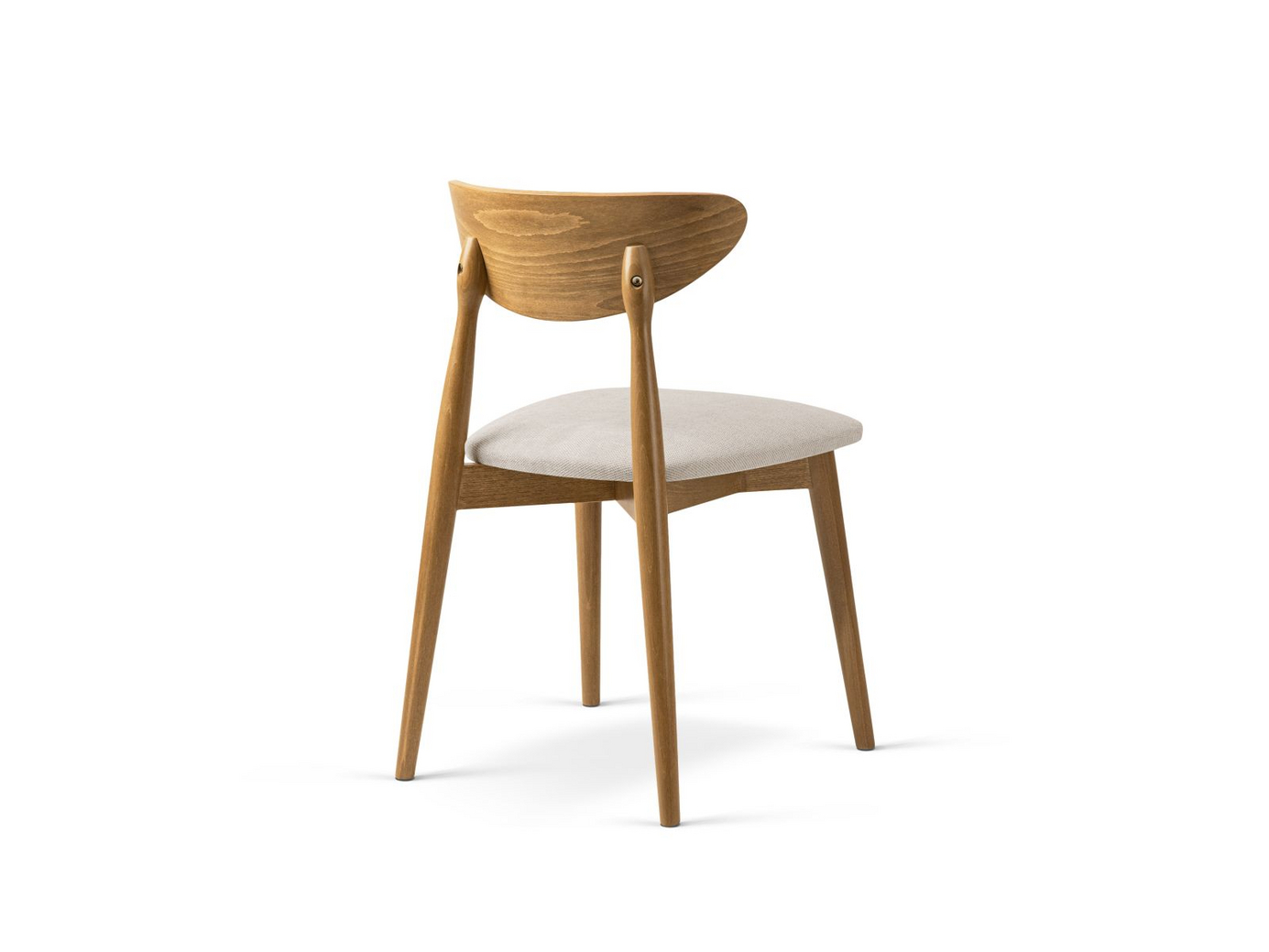 Cosmopolitan Design stole, 2 stk., "Leon", 1-personers, 47,5 × 48 × 79 cm, Rebel, ben i amerikansk valnød