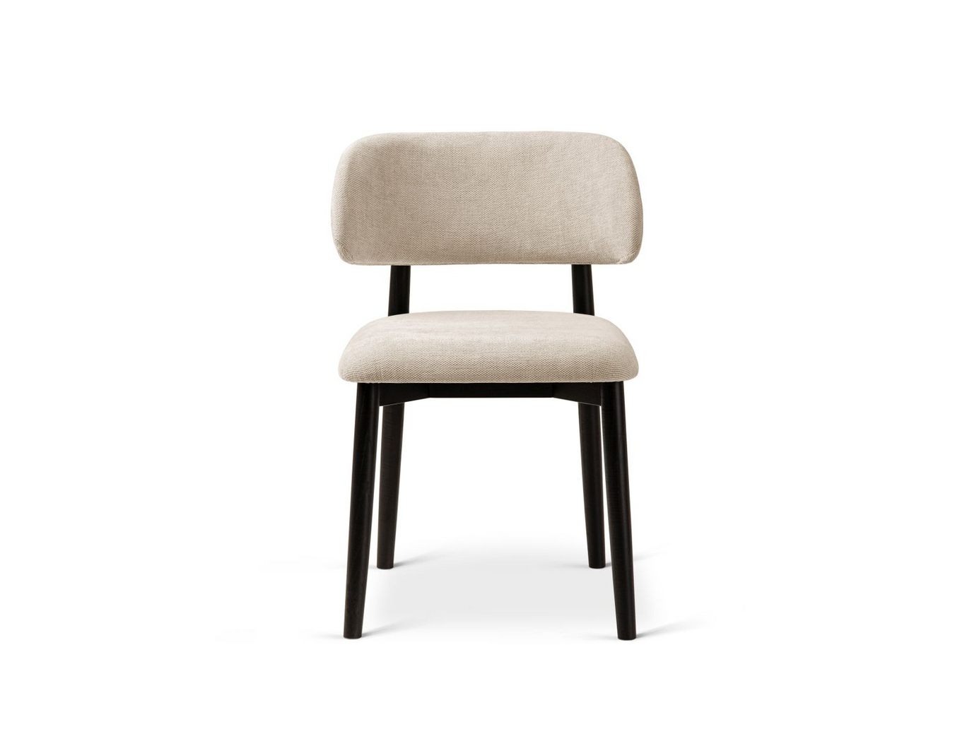 Cosmopolitan Design stole, 2 stk., "Evan", 1-personers, 49,5 × 51 × 77 cm, Rebel, ben i sort bøg
