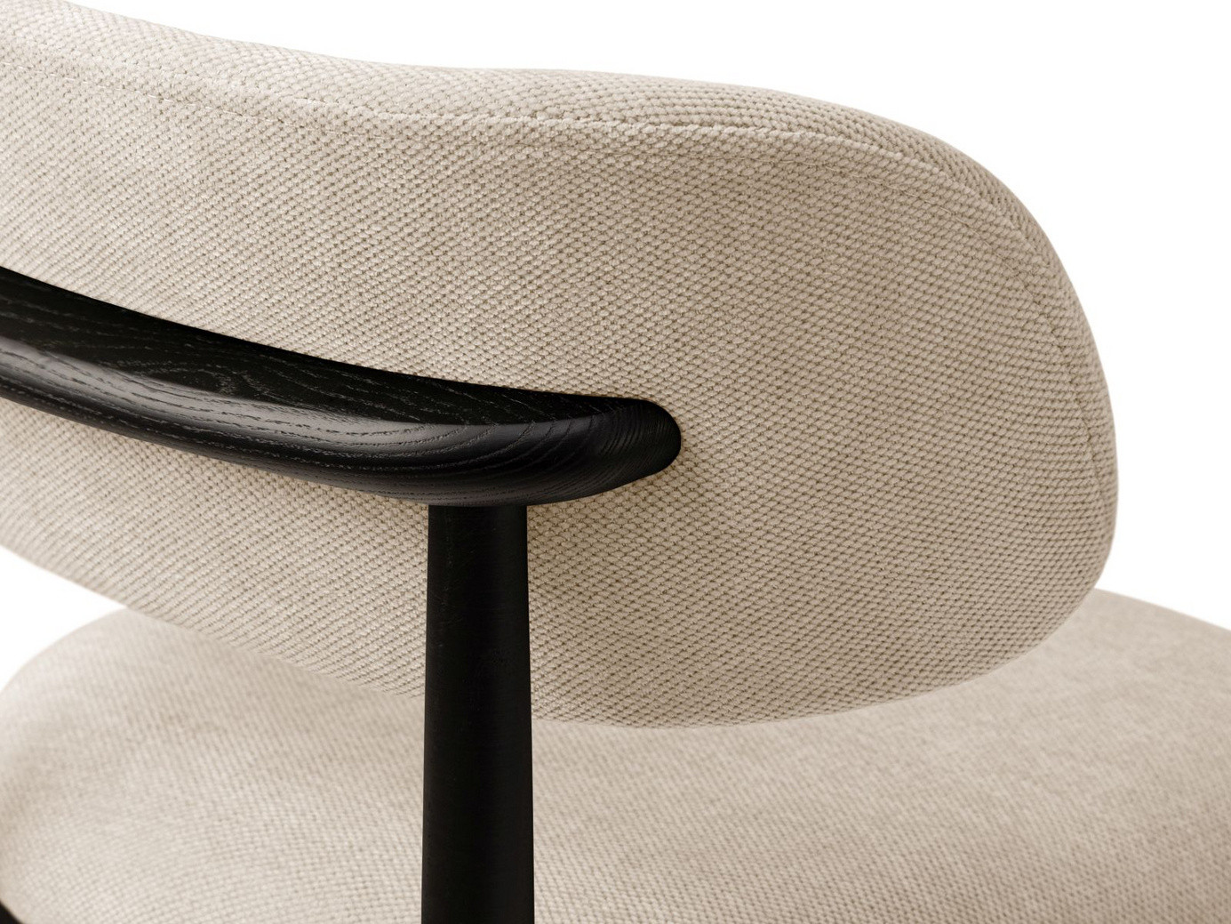 Cosmopolitan Design stole, 2 stk., "Evan", 1-personers, 49,5 × 51 × 77 cm, Rebel, ben i sort bøg