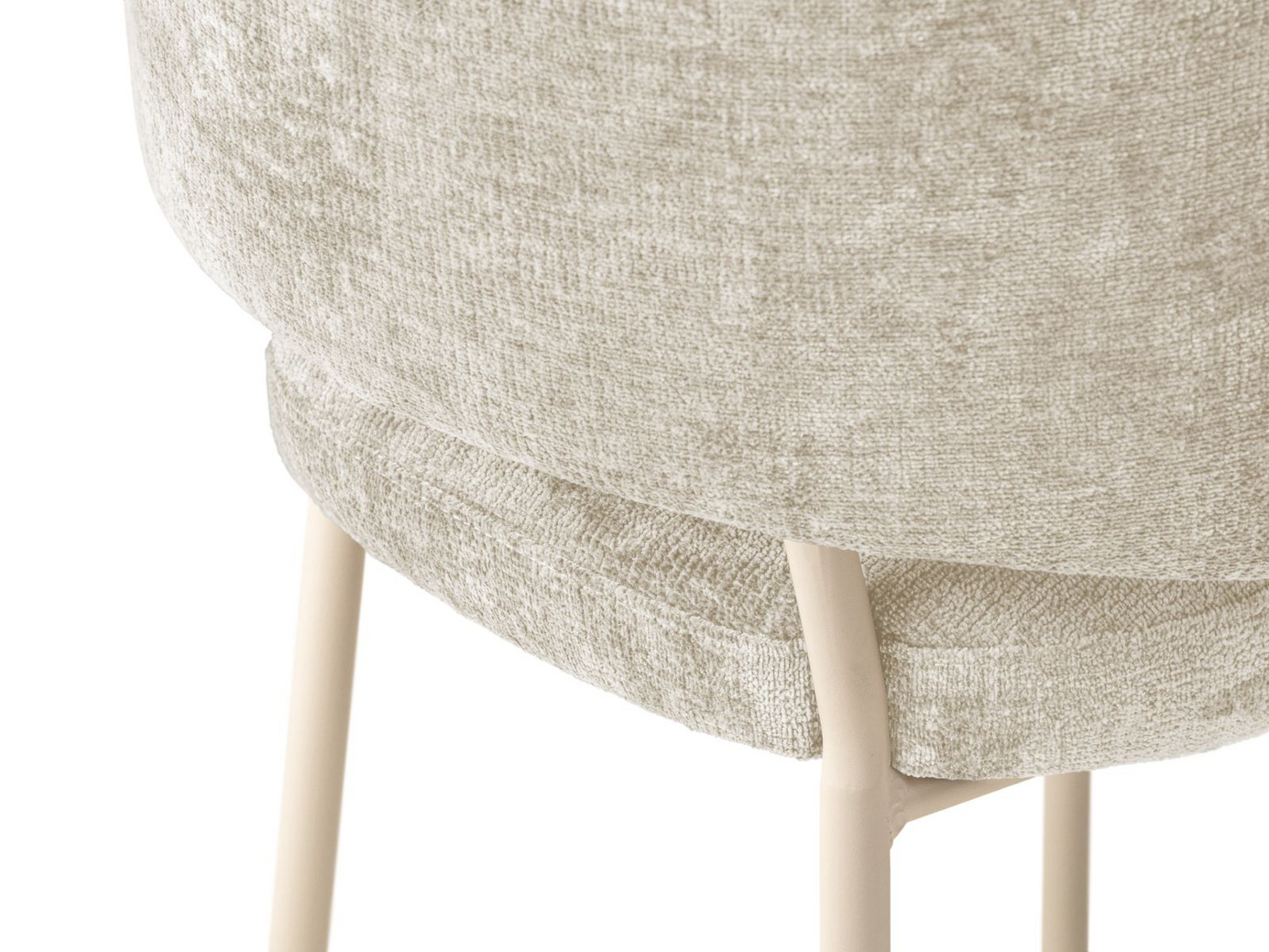 Cosmopolitan Design stole, 2 stk., "Dora", 1-personers, 58 × 57 × 75 cm, Perfect Harmony, cremefarvede ben