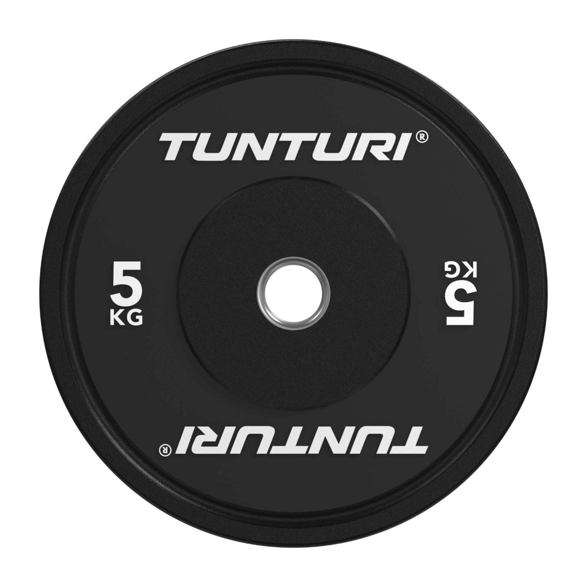 Tunturi Platinum Bumper Plate bumpervægtskive, 50 mm, sort