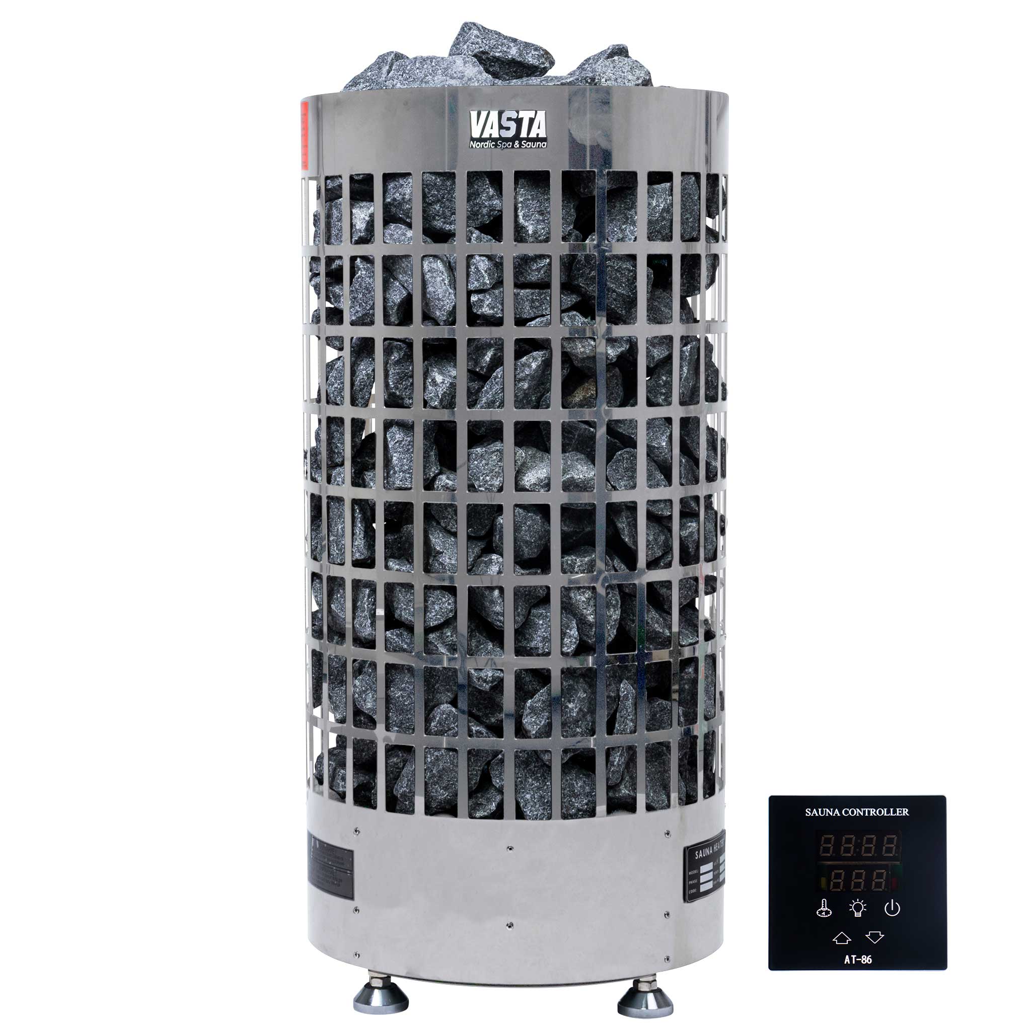 Vasta Elektrisk saunaovn Ignite 6kw, separat styring, 5-8m3, stål 